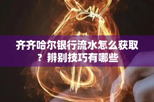 齐齐哈尔银行流水怎么获取?辨别技巧有哪些